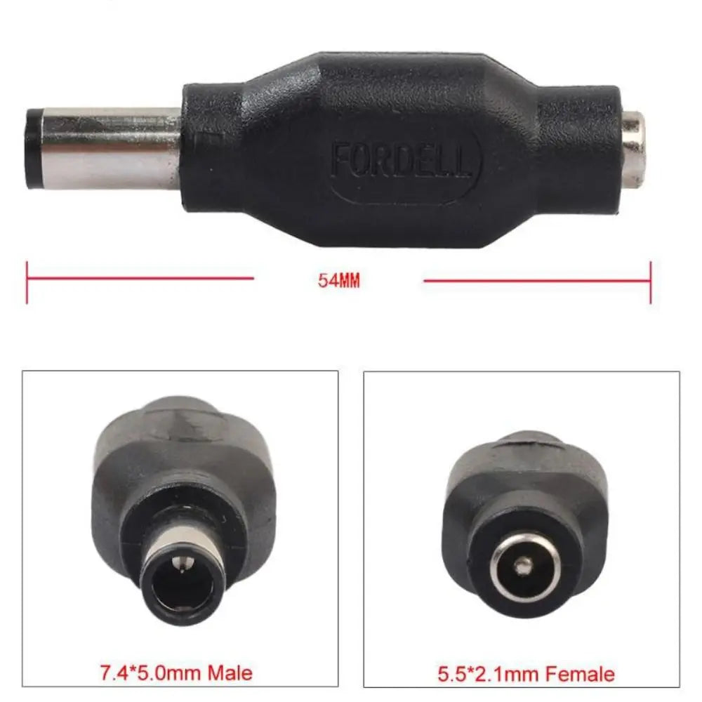 X 2.1mm Female 7.4 X 5.0mm Male With Pin DC Male to Female Connector DC Female Power Plug DC Male Adapter Power Plug Converter Oasis Select