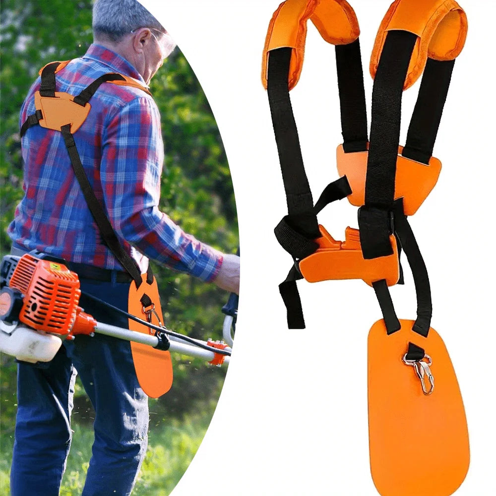 Double Shoulder Strap Lawn Mower Harness Strap Comfort Labor Saving Strimmer Padded Belt for Brush Cutter Trimmer Garden Pruner Oasis Select