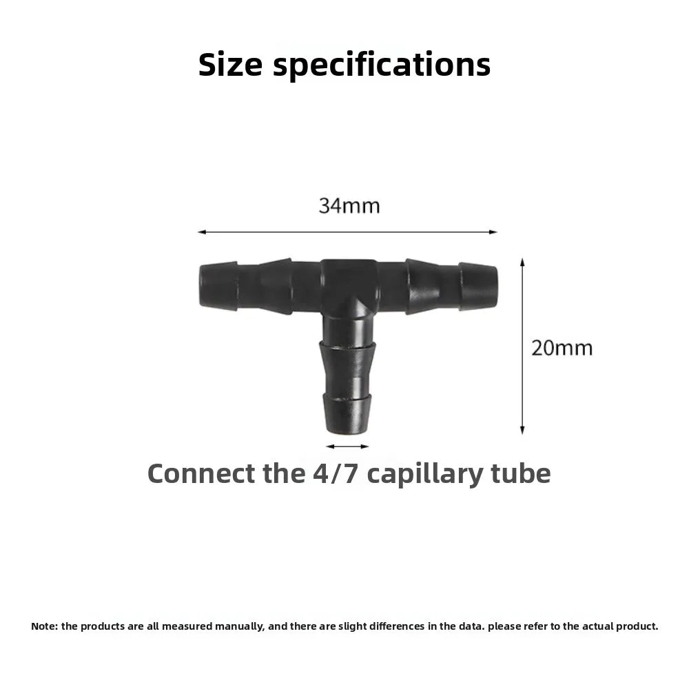 10-1000PCS Garden Water Connector Drip Irrigation for 1/4'' Tubing Hose Accessories Joint Barbed Tees Cross Eng Plug Adaptors Oasis Select