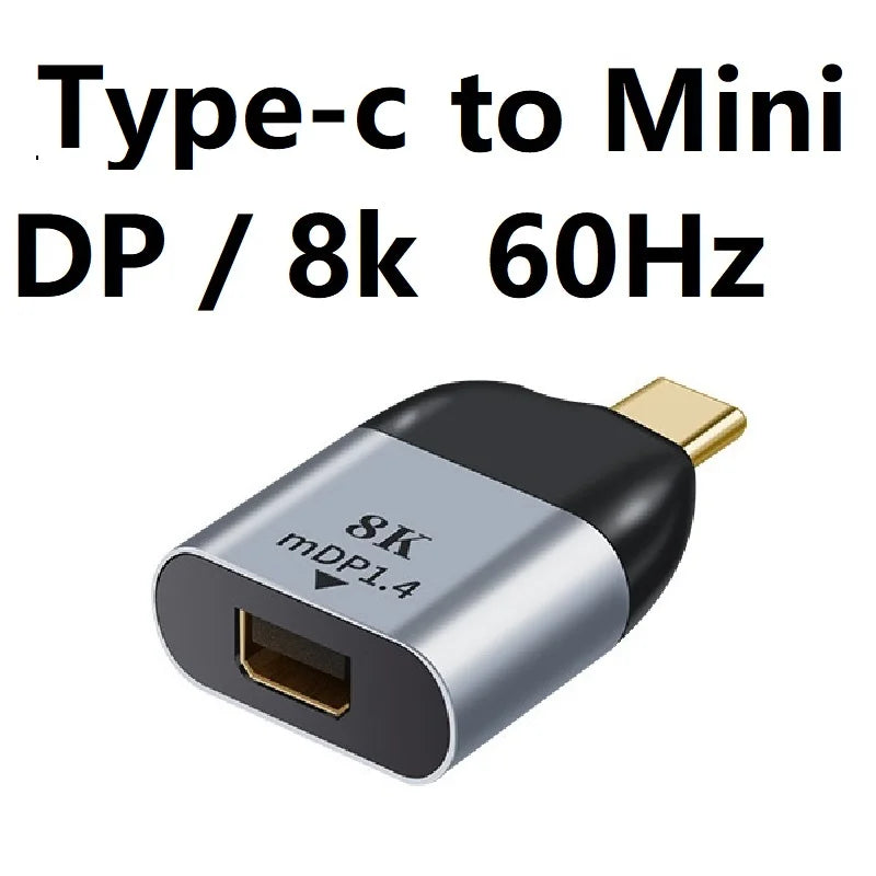 USB C Type C To 4K 8K HDMI HDTV USB C to DP DisplayPort miniDP VGA RJ45 Adapter For Laptop MacBook TV Box PS5 Switch iPad Galaxy Oasis Select C to miniDP 8K60HZ