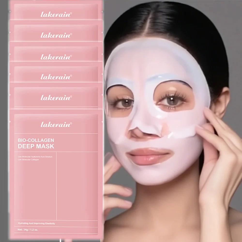 Bio-Collagen Real Deep Mask Supplement Collagen Hydrating Overnight Hydrogel Mask Elasticity Improvement Pore Minimizing Firming Oasis Select