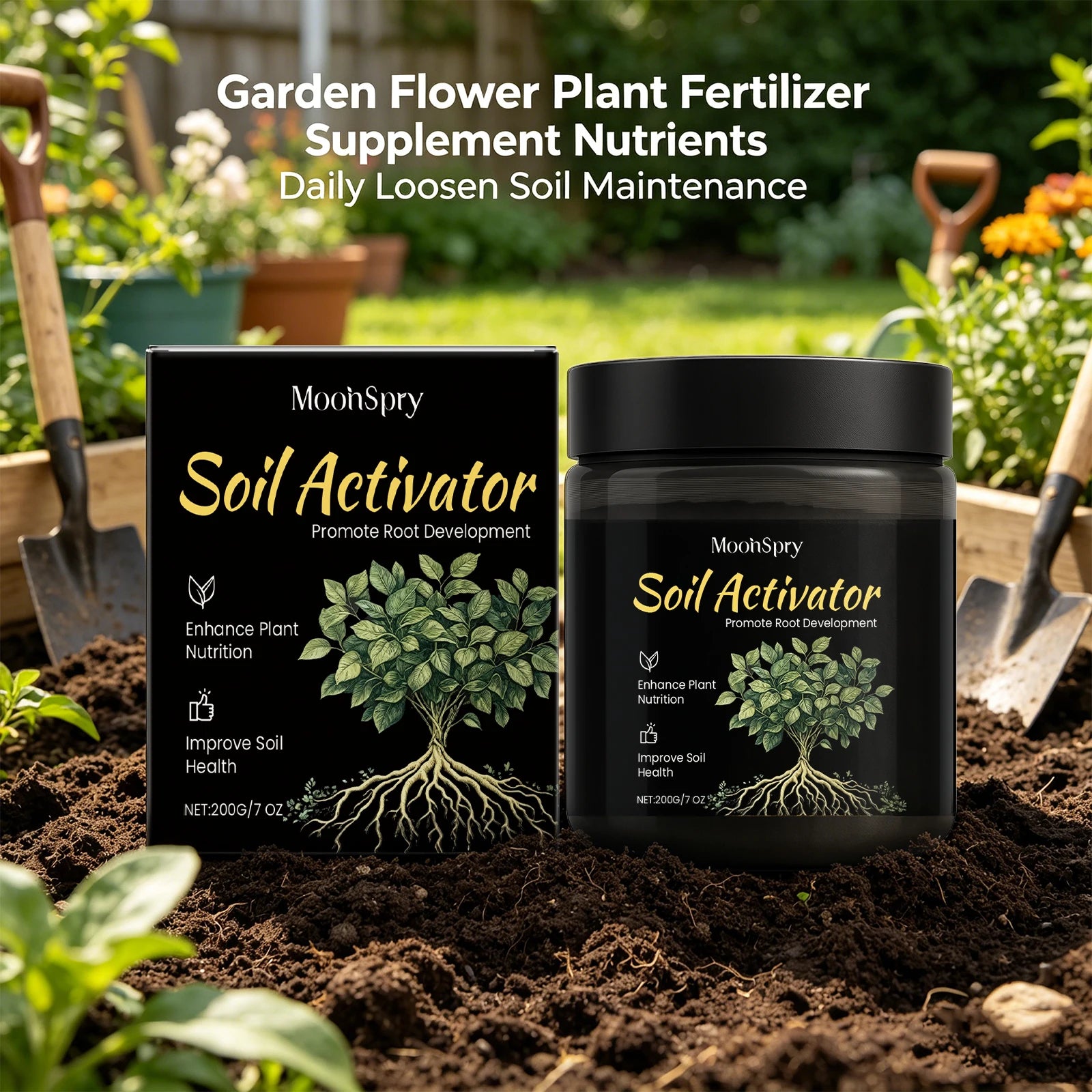Soil Activator for Plants Garden Nutrient Soil Promote Root Health Growth Flower Loose Soil Improves Soil Structure Plant Care Oasis Select Default Title