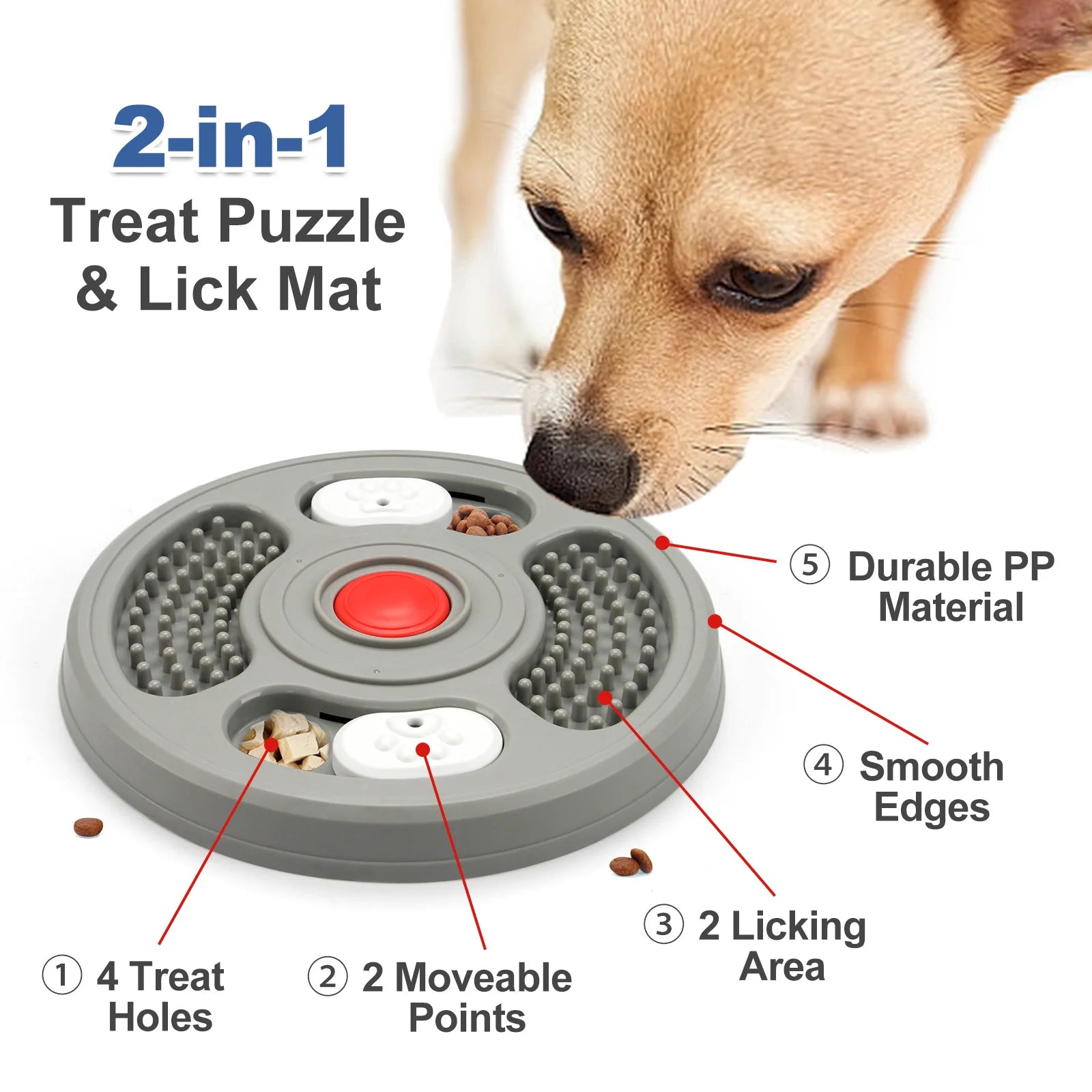 Dog Bowl, Pet Bowl, Slow Food Bowl for Cats, A New Type of Pet Intelligence and Entertainment Gadget That Can Hold Dog Cages Oasis Select