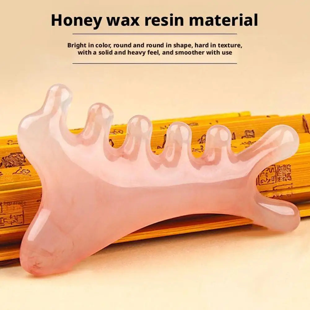 4 in 1 Resin Head Scalp Comb Massager for Hair| Face| Eye Around|Neck|Whoe Body Relaxation |Gua Sha Scraping Comb Massager Tool Oasis Select
