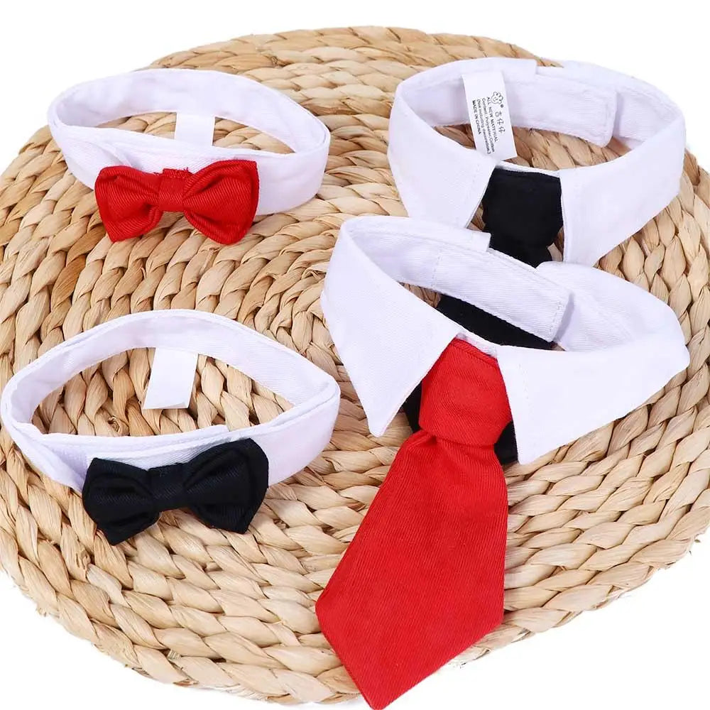 Adjustable Pet Bow Tie Collar for Small Dogs & Cats