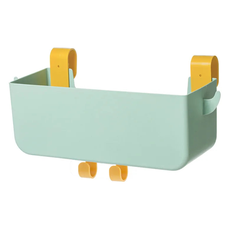 Hanging Bedside Organizer Storage Bed Shelf with 2 Hooks Storage Box for Dorm Rooms Bed Rail for Glasses Mobile Phones Key Oasis Select green