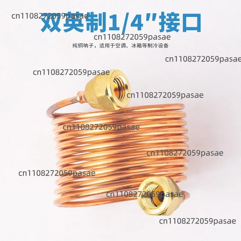 Copper Refrigerator Capillary Assembly with Nut | Refrigeration Pipeline