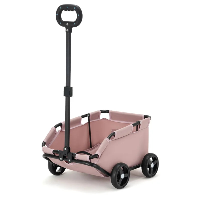 Small Pet Cart Dog Cat Teddy for Trips Pet Dog Cart Lightweight Folding Shopping Cart Dog Stroller Oasis Select pink