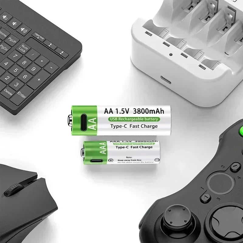1.5V AA/AAA Rechargeable Batteries, AA/AAA Alkaline Batteries, 3800-3000mAh, for Flashlights, Toys, Clocks, MP3 Players Oasis Select