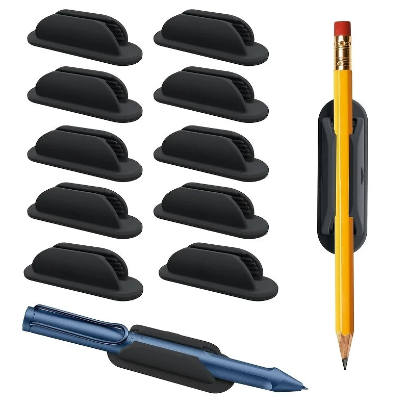3/6Silicone Pen Holder Desktop Storage, Upgraded Self-adhesive Elastic Pen Holder, Suitable for Office, School, Classroom Walls Oasis Select