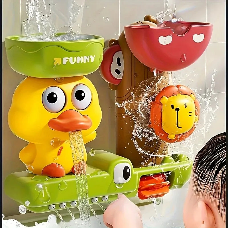 Baby Bath Toy Wall Sunction Cup Track Water Games Children Bathroom Monkey Caterpilla Bath Shower Toy for Kids Birthday Gifts Oasis Select style G