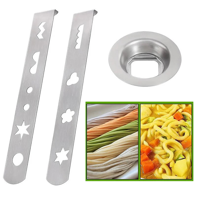 3-Pc Stainless Steel Cookie Press Attachment for Size 5 Grinder
