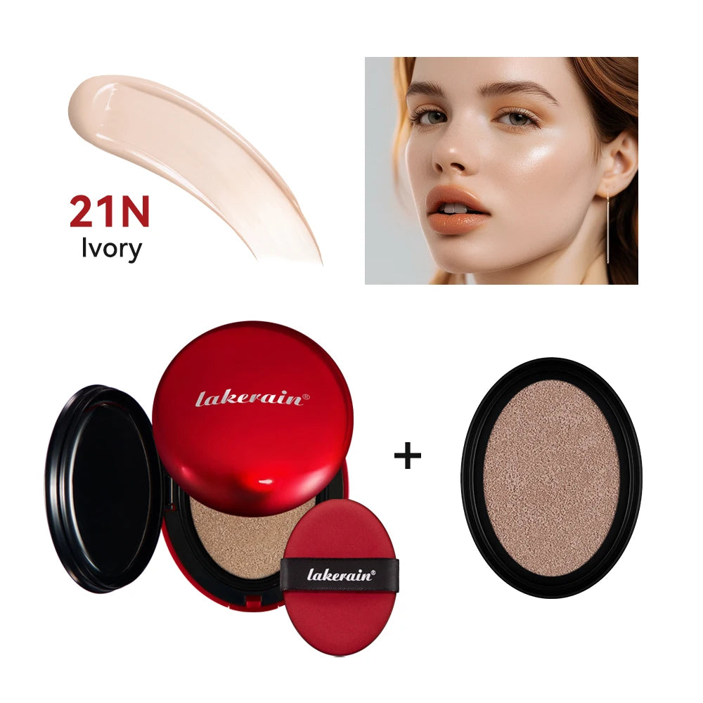 CC Cream Foundation Cushion With Cushion Refill Foundation Compact Concealer Full Coverage Water Proof Makeup Base Cosmetics Ton Oasis Select 21N