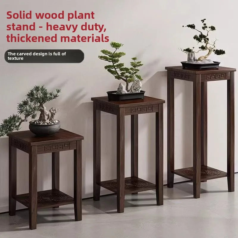 New Chinese flower rack, living room floor-to-ceiling indoor flower table, flower pot rack antique rack, ornament tea room rack. Oasis Select