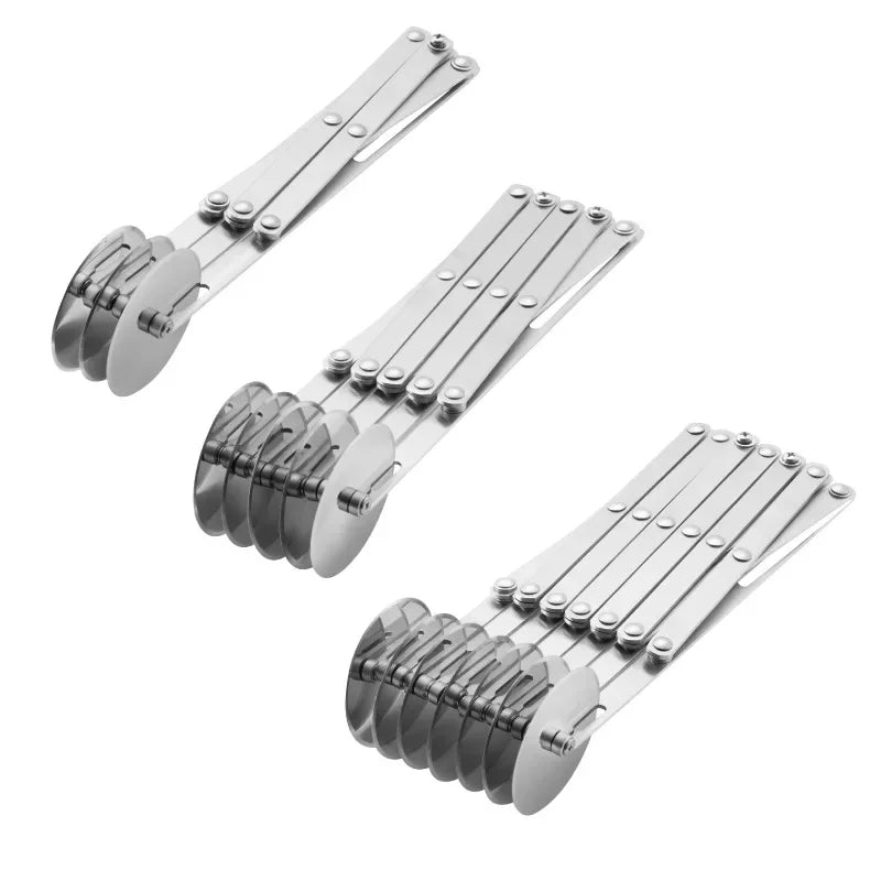 Cutter Dough Divider 3/5/7 Wheel Dough Knife Flexible Roller Blade Pizza Pastry Peeler Stainless Steel Baking Pan Tool Oasis Select