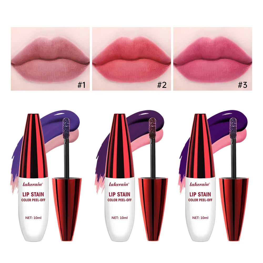 Peel Off Rose Pink Lip Gloss Matte Outline Contour Tattoo Lip Stain Waterproof Transfer Resistant Tear Off Natural Lip Tint Oasis Select 3 Colors