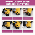 ~WISH Electric Motor Carbon Brushes For Power Tool Replacement Parts For The Maintenance Of Carbon Brush Motors Oasis Select Black