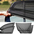 4 PCS Car Window Shades, Stretchy Mesh Front Rear Side Window Sun Shades For Heat Block UV Protection Oasis Select C