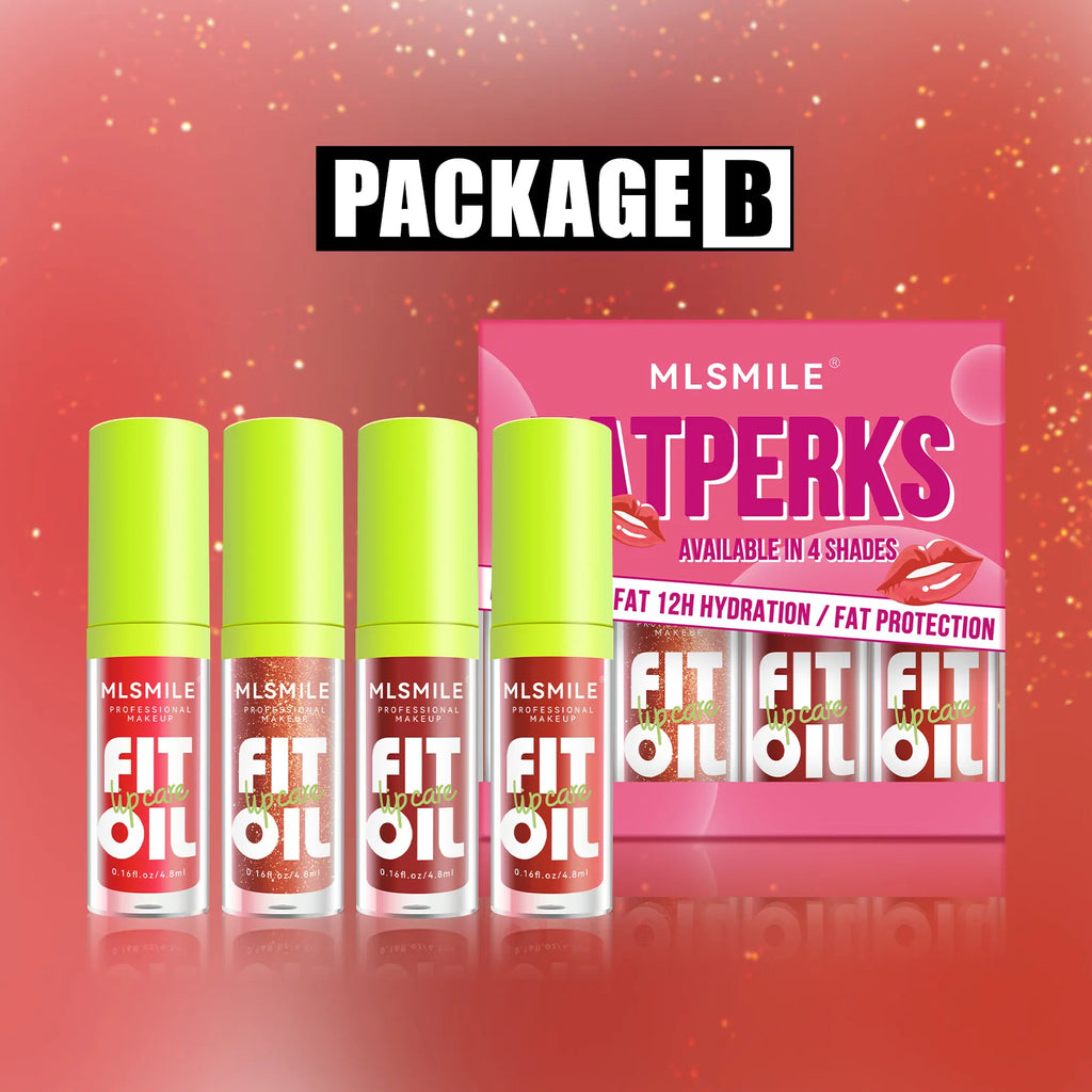 4pcs Set Mirror Pearl Lipgloss Long Lasting Hydrating Moisturizing Clear Lip Balm Oil Multi Color Lip Enhancement Oasis Select B