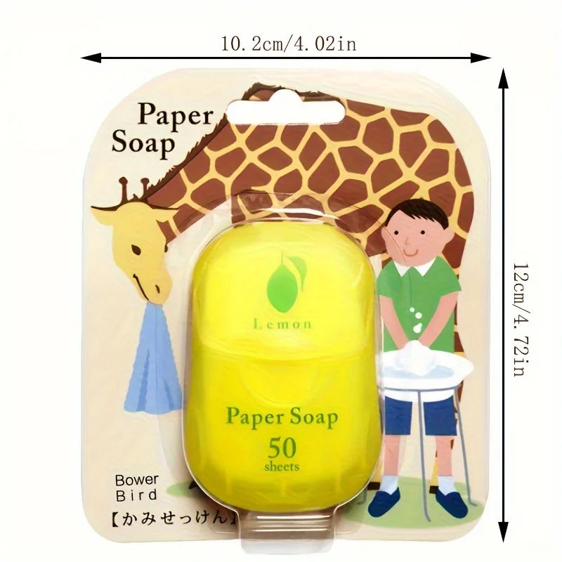 Paper soap, portable soap tablets, suction cardboard soap, 6 colors, 6 flavors, 50 tablets, disposable hand washing travel soap Oasis Select