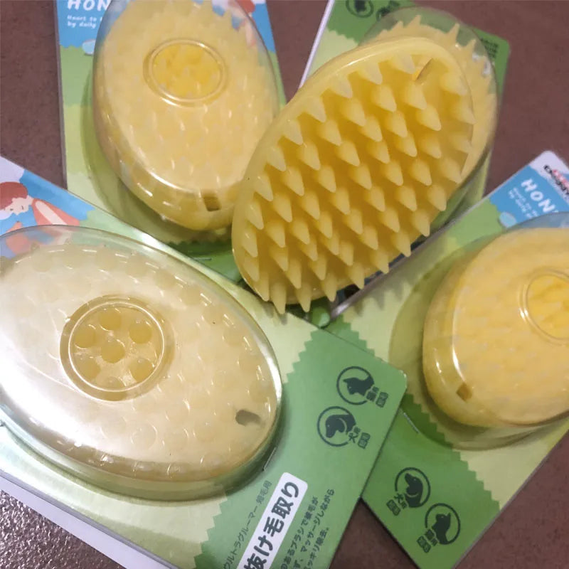 Pet Products For Dog Cat Massage Brush Combs Cleaner Puppy Hair Removal Slicker Brushes Wash Tools Soft Gentle Silicone Bristles Oasis Select