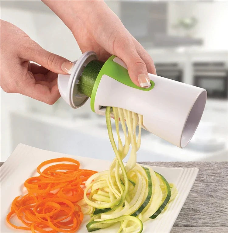 3-in-1 Vegetable Spiralizer – Stainless Steel Veggie Pasta Maker