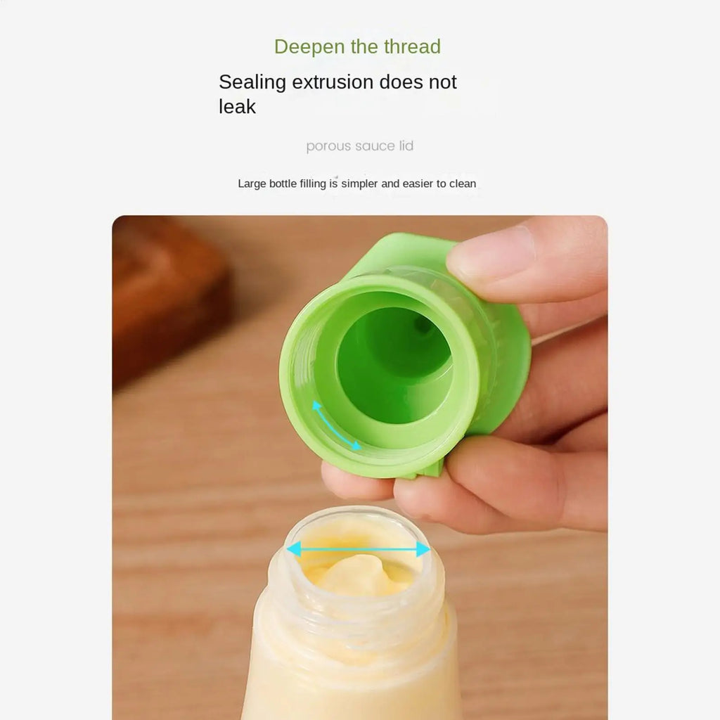 4Pcs Squeeze Bottle Caps Salad Dressing Dispenser Set Sauce Squeeze Bottle Lids For Sauce Syrup Jam Ketchup Kitchen Gadgets Oasis Select