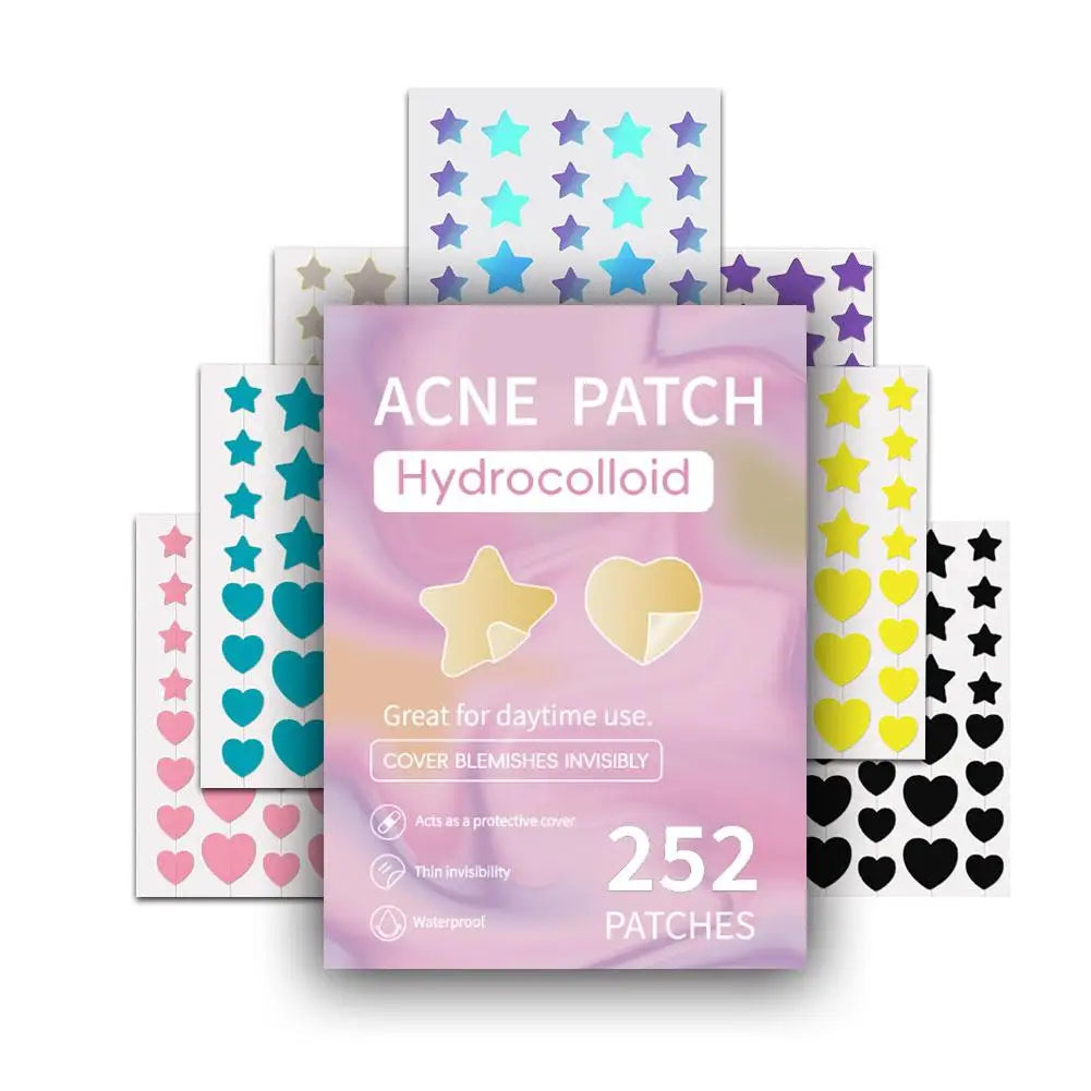 1pack Colorful Star Pimple Patch Acne Colorful Invisible Acne Removal Skin Care Stickers Concealer Face Spot Beauty Makeup Tools Oasis Select
