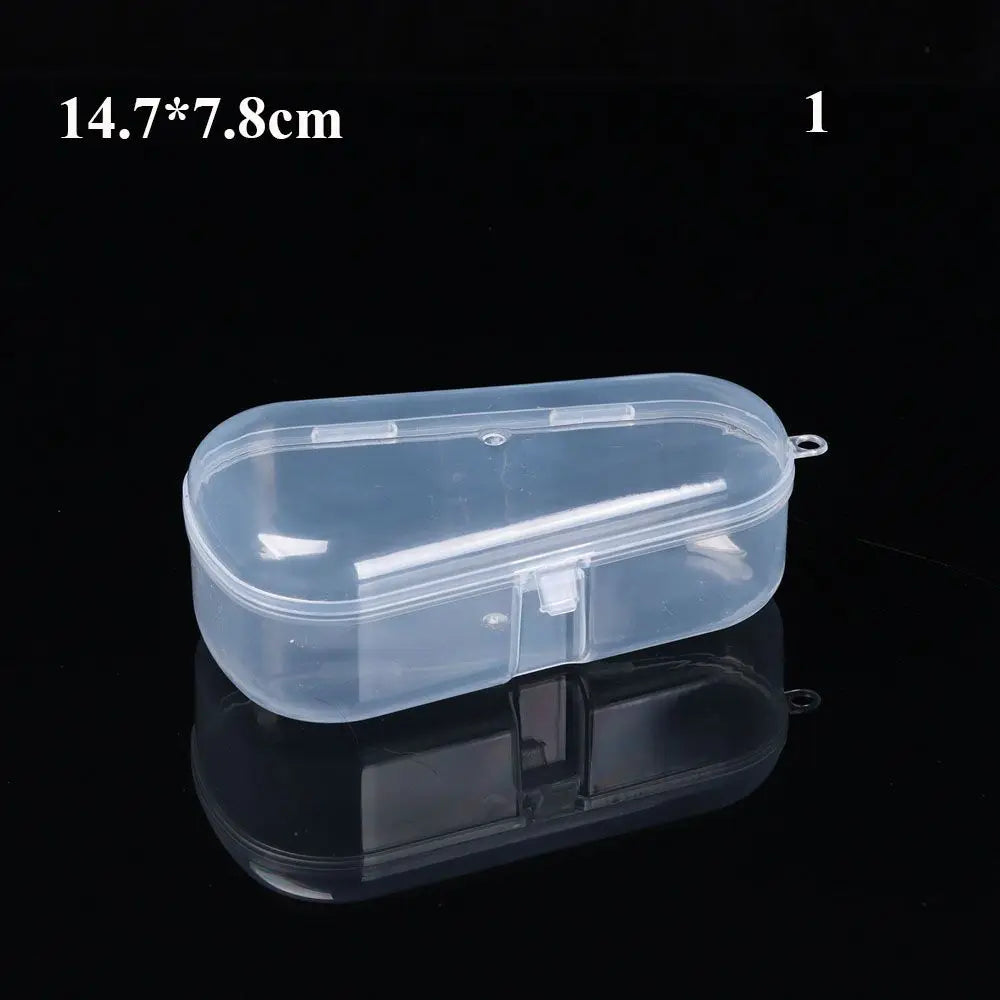 8Styles Plastic Storage Box Small Square Clear Black Jewelry Diamond