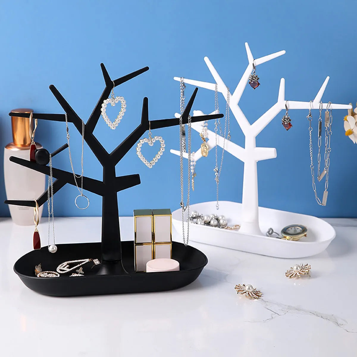 Creative Tree Shaped Jewelry Display Rack, Desktop Key Holder, Earrings, Rings, Watches, Multifunctional Storage Hanging Rack Oasis Select