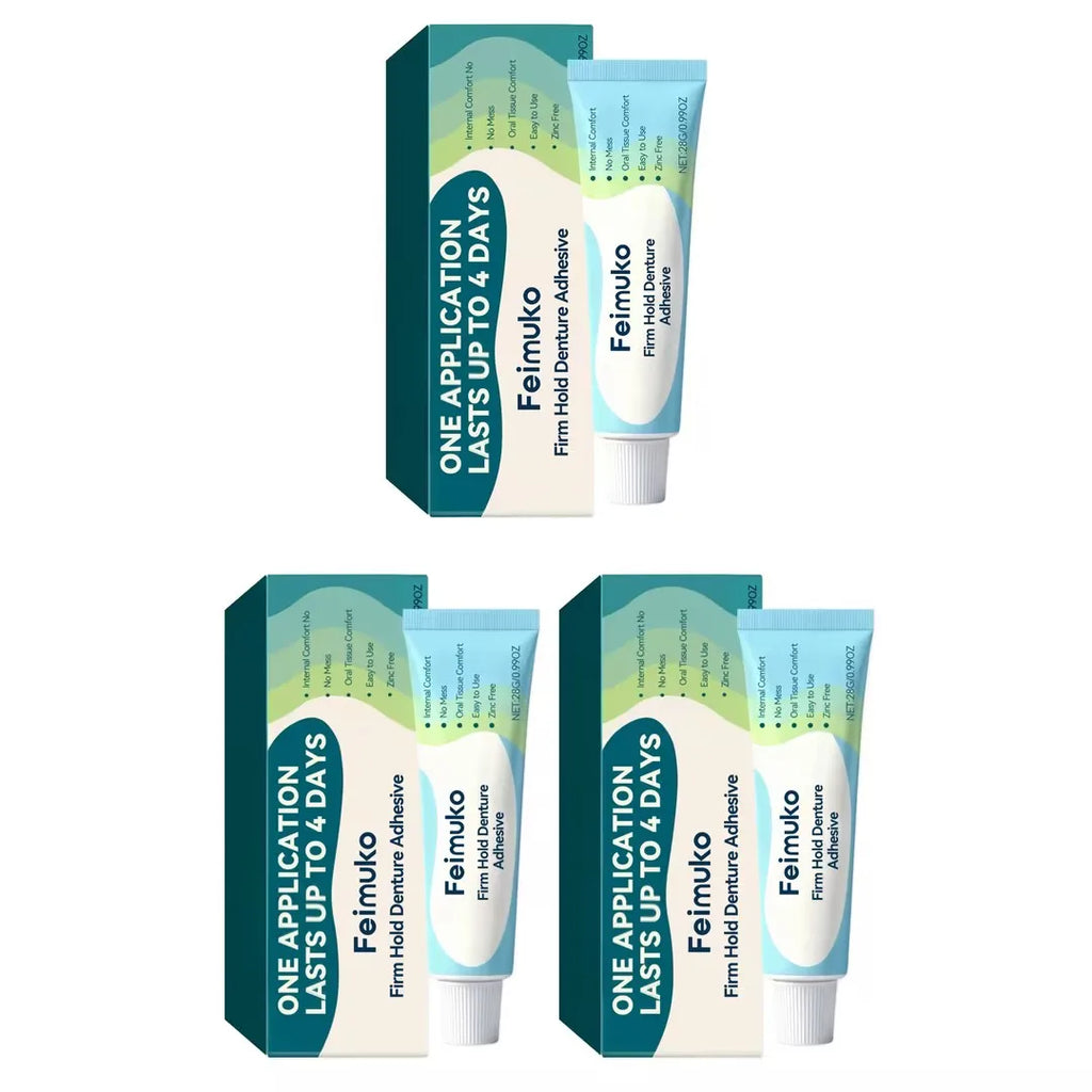 FEIMUKO Denture Adhesive Cream – Firm Hold & Gum Relief