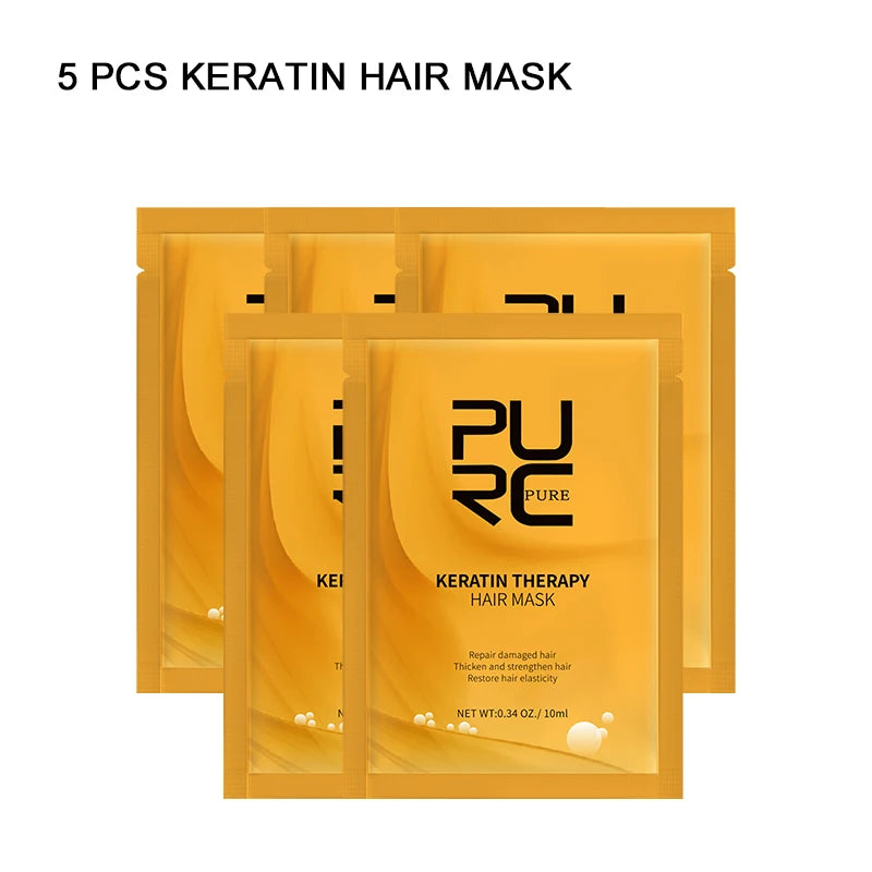 PURC Keratin Hair Mask – Repair Split Ends & Deep Moisturize Keratin Hair Mask Oasis Select recommend 5 pcs China Mainland