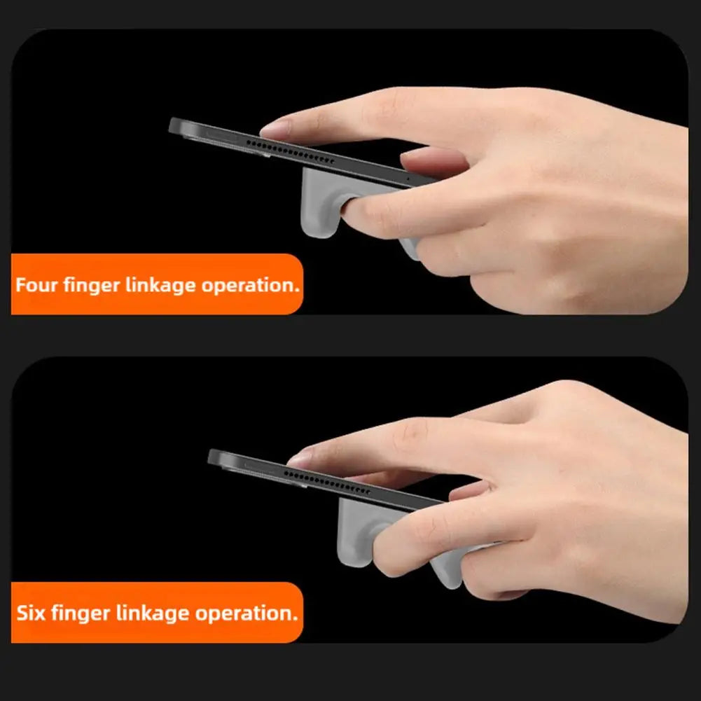 Silicone Tablet Gamepad Grip – 6-Finger Gaming Handle for iPad
