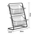 black floor-to-ceiling multi-layer vegetable rack, household vegetable and fruit storage basket, seam storage rack Oasis Select black