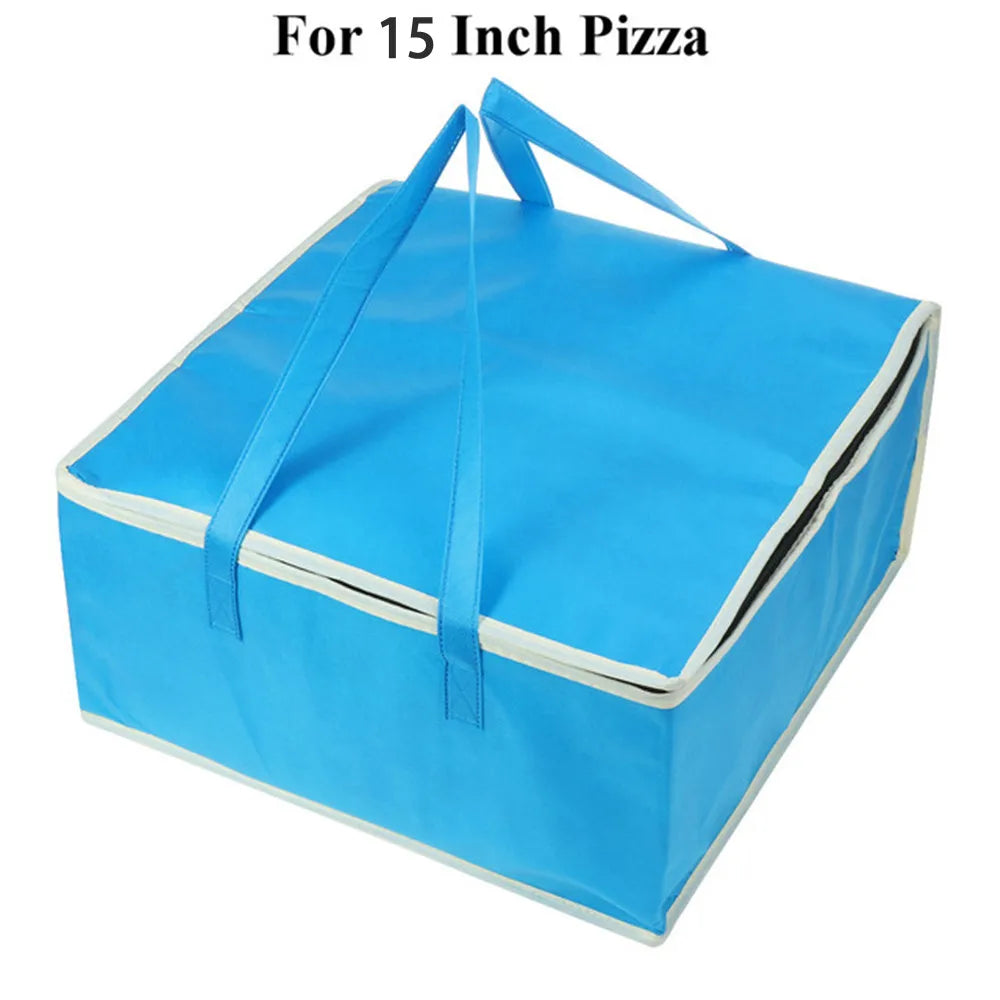 Waterproof Insulated Bag Cooler Folding Picnic Basket Ice Pack Drink Box Thermal Lunch Bag Portable Food Delivery Bag Pizza Bag Oasis Select Blue-40x40x24cm