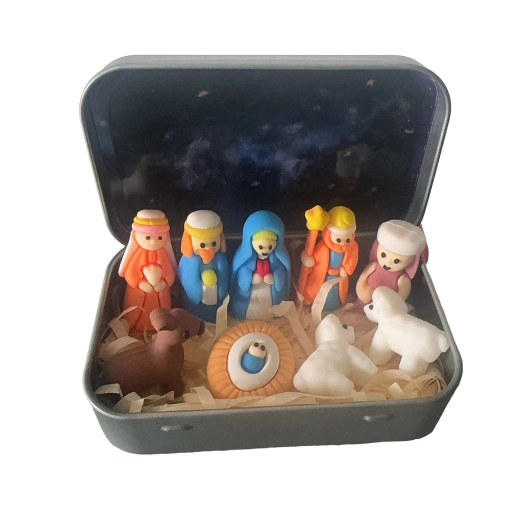 Handmade Wooden Christmas Nativity Scene Box Ornament | Xmas Christmas Nativity Ornament Oasis Select