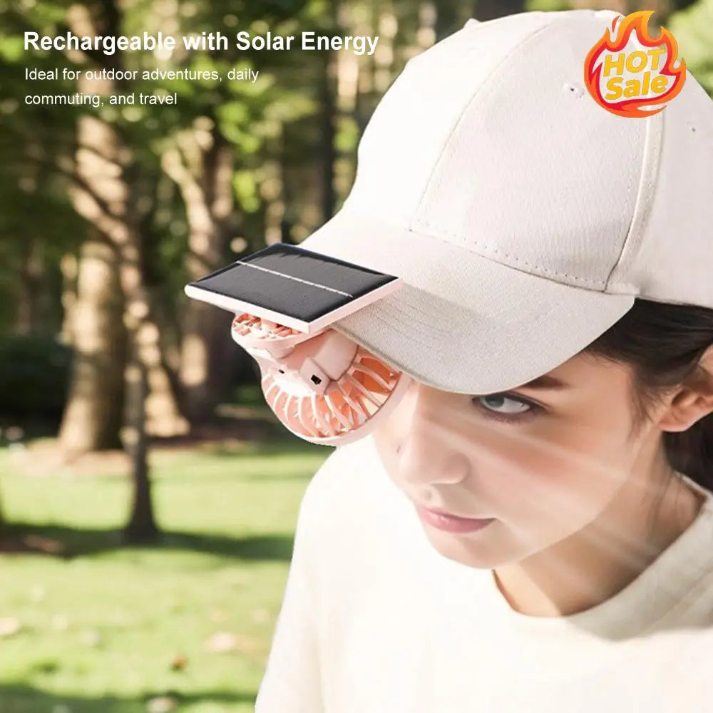 Solar Energy & Portable Clamp Fans with Solar Energy Hands-Free Cooling Fans for Tents Hiking Power Outage Emergency Use Oasis Select