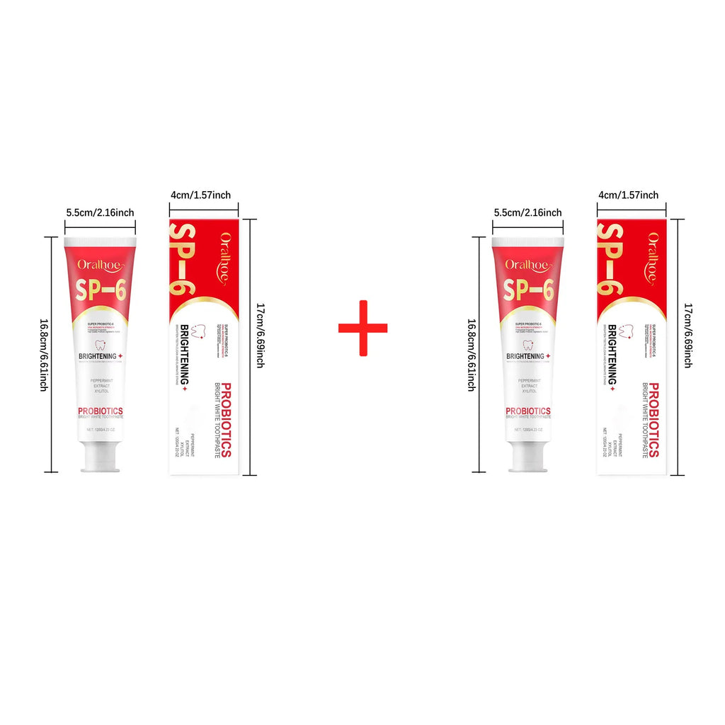 SP6 Probiotic Brightening Toothpaste Remove Plaque Stains Keep Fresh Breath Preventing Periodontitis Oral Teeth Care Toothpastes Oasis Select 240g Boxed