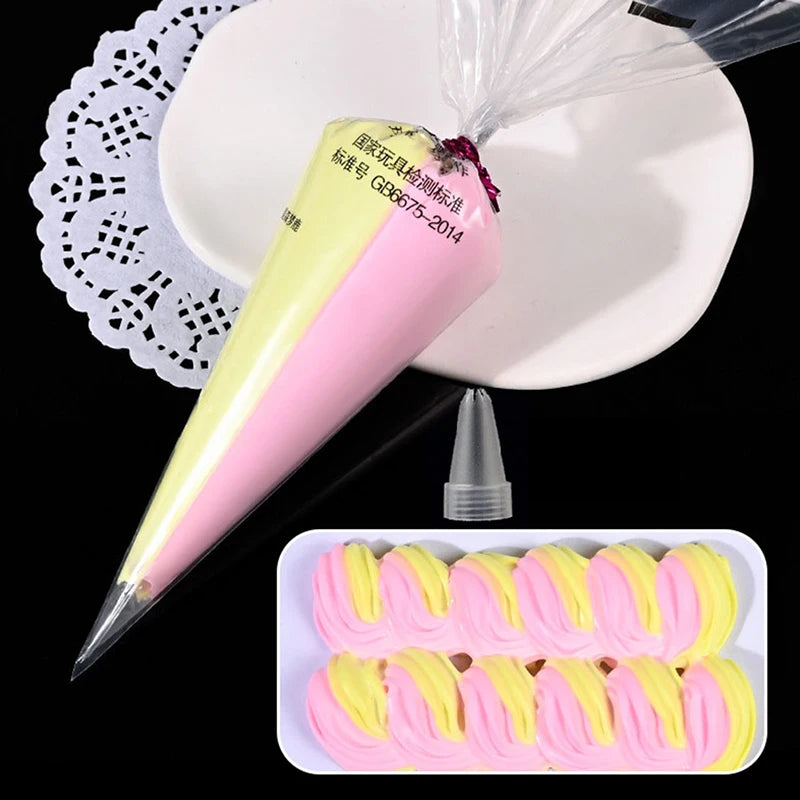 100g Two Color Whipped Cream Glue Diy Phone Case Materials Simulation Fake Decoden Cream Clay Glue With Nozzle Jewelry Making Oasis Select MR-08
