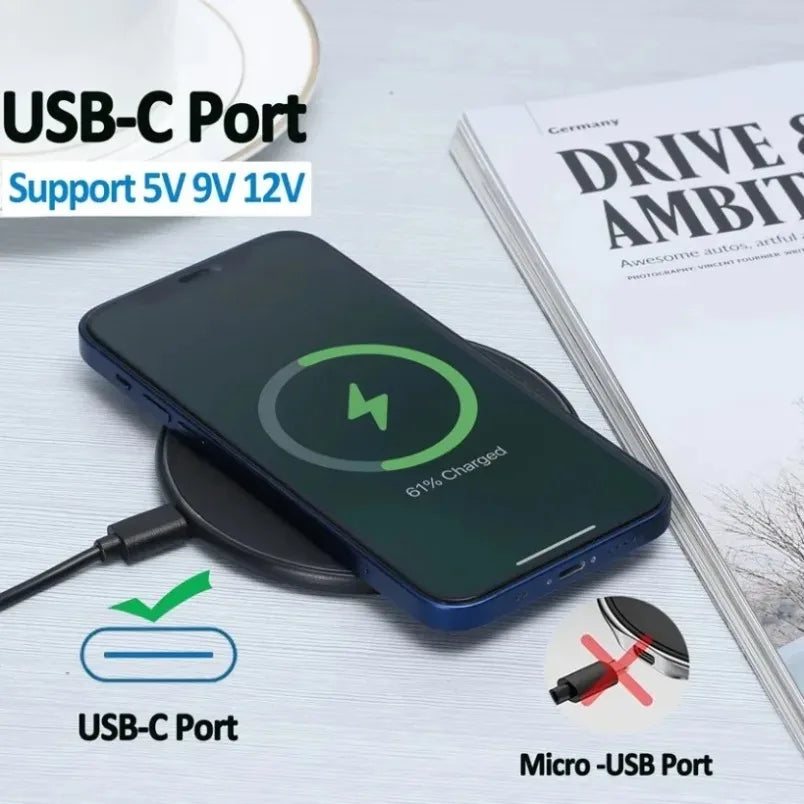 For iPhone 12 13 14 15 16 Pro XS Max 15W Fast Wireless Charging Station For Samsung Xiaomi Huawei Wireless Charger Pad Oasis Select