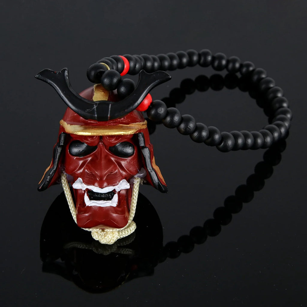 Samurai-Kabuto Helmet Hannya Japanese Oni Car Rear View Mirror Charm Japanese Ghosts Hanging Ornament Personalized Pendant Oasis Select A