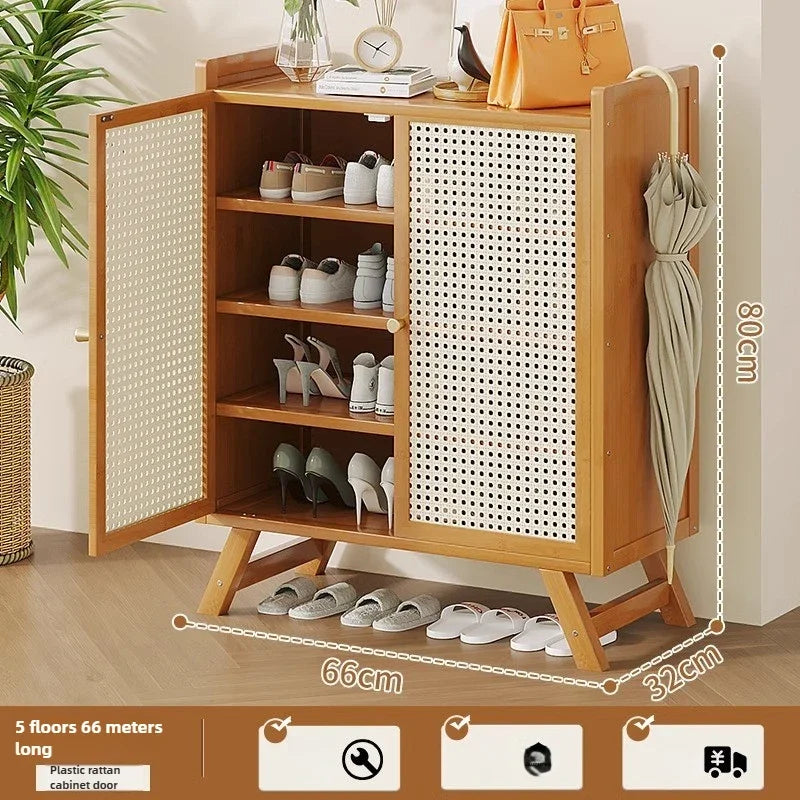 Multi-functional Shoe cabinet, shoe rack at the door of the home, large-capacity storage of Nanzhu Oasis Select Plastic vine A