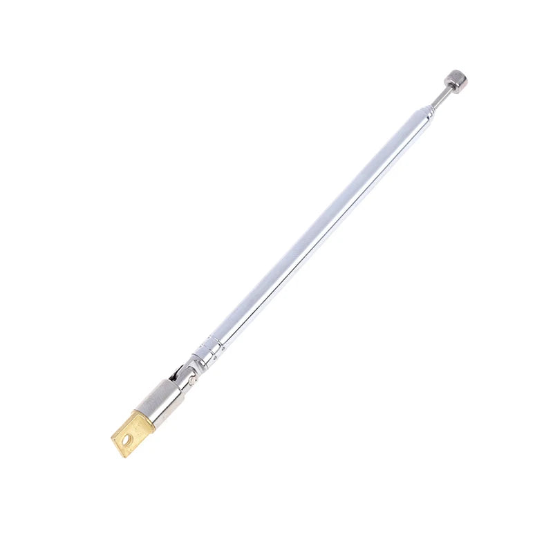 1Pc 37cm 5 Section Telescopic Stainless Steel AM FM Radio Universal Antenna Oasis Select