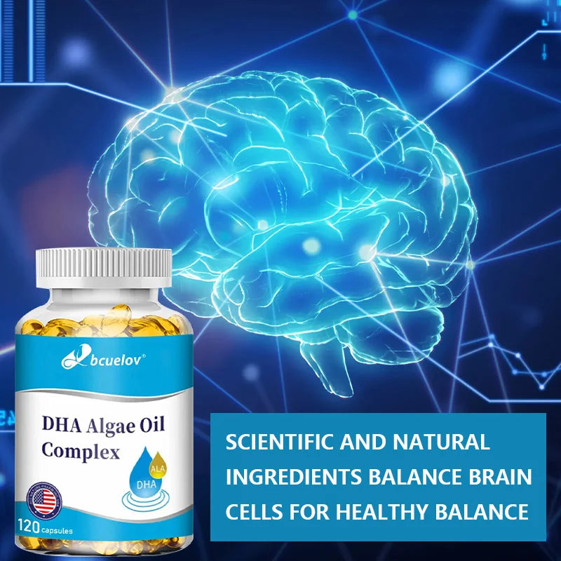 Algae Oil Omega-3 DHA & EPA Capsules | Vegan Brain & Eye Support