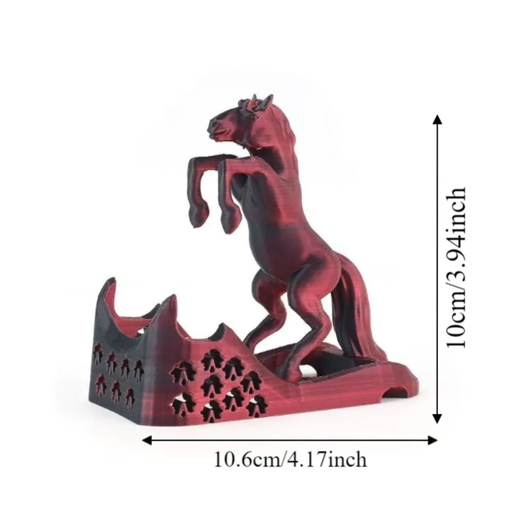 Figure Toys Horse Frame Phone Holder Multi-functional Statue Horse Mobile Phone Stand Portable Anti-slip Cell Phone Bracket Oasis Select