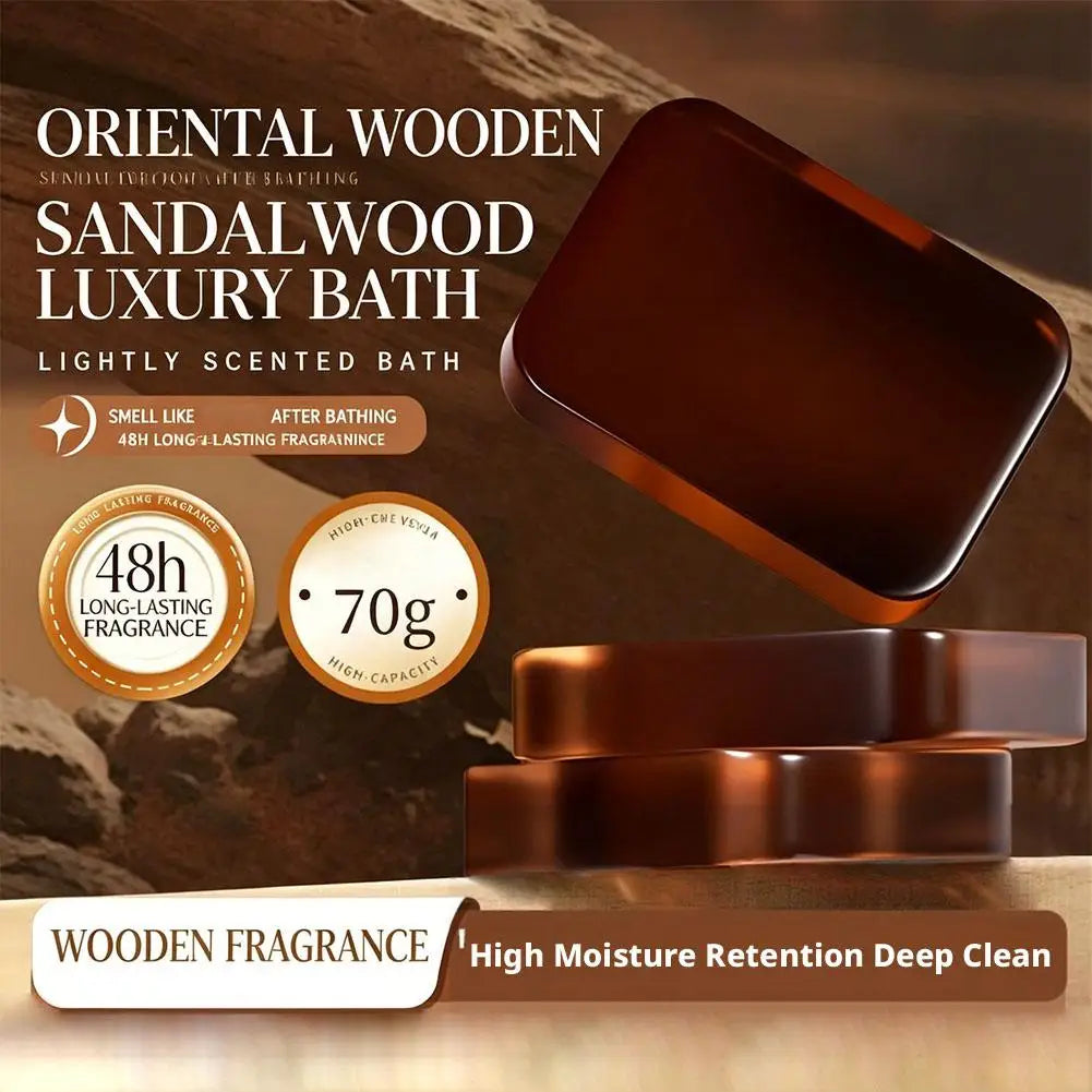 Men's Sandalwood Handmade Soap, three-in-one, Cleansing Soap cleanses face, hair, bathes the whole body, moisturizes1/3/6PCS Oasis Select