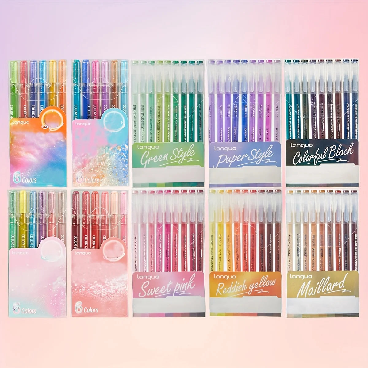 9Pcs Fluorescent Highlighter Set, Assorted Colors, Perfect for Writing, Drawing, Note-Taking & School Office Supplies Oasis Select