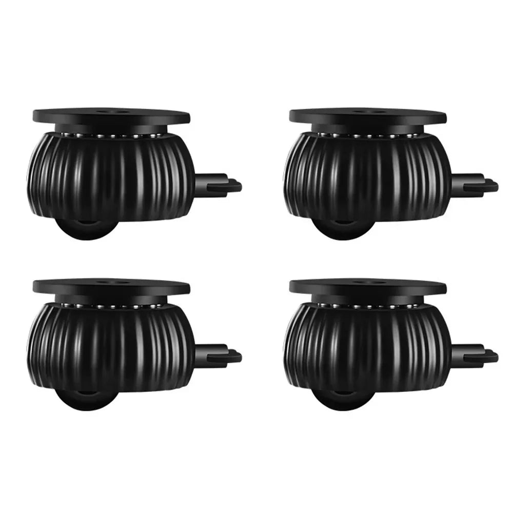 4pcs Brake Adhesive Universal Wheel Casters Stainless Steel Beads 360° Rotation Type Furniture Casters Roller Oasis Select 4 Black Black