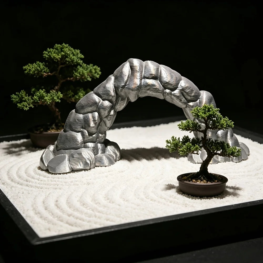 Zen Garden Mini Stone Arch Ornament Statues Cave Entrance Model Miniature Dioramas Japanese Meditation Sand Tray Decoration Gift Oasis Select