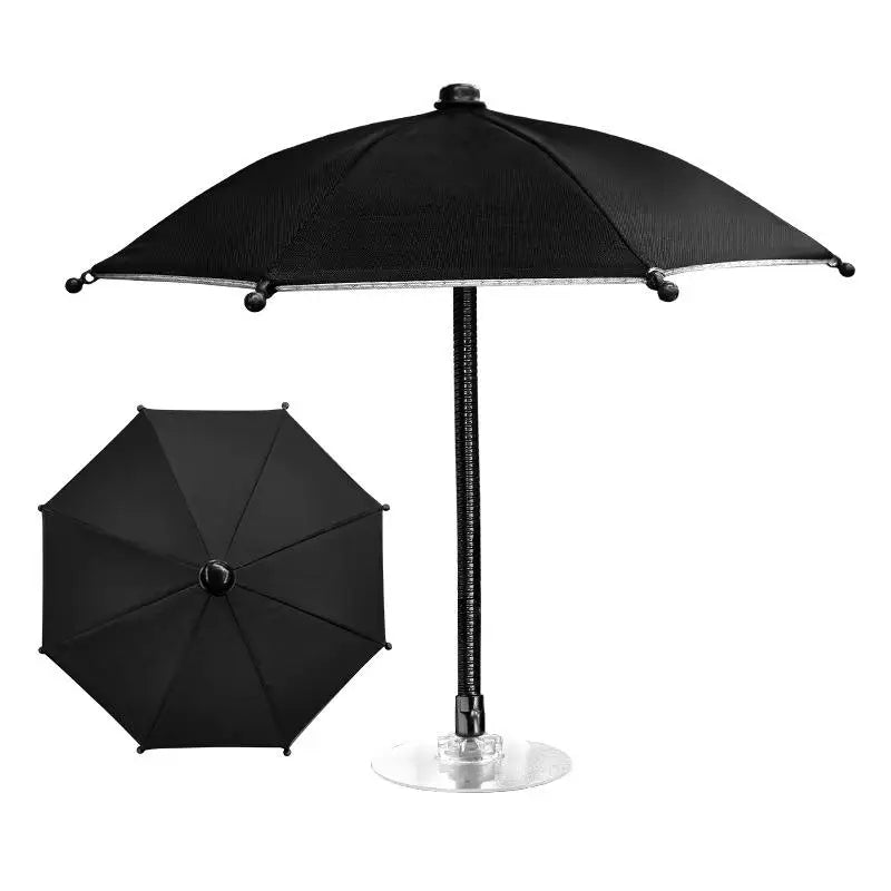 Bending Design Car Phone Sunshade Anti-glare W Adhesive Clip Phone Umbrella 360° Rotation Adjustable Non-slip Auto Phone Bracket Oasis Select